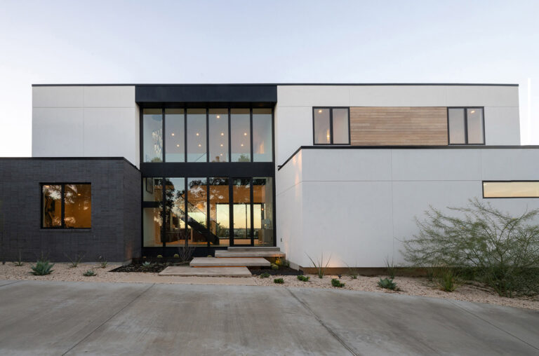 Luxury Custom Prefab Home Camino Alto exterior glass entry